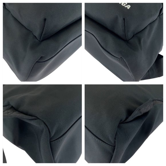 BALENCIAGA Men's Black Nylon Backpack with Silver Hardware - Picture 3 of 10